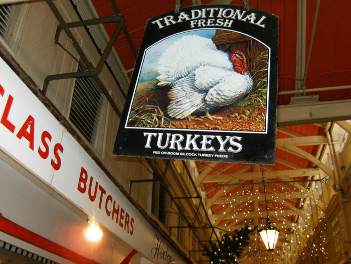 Traditional Fresh Turkeys at Oxford Covered Market