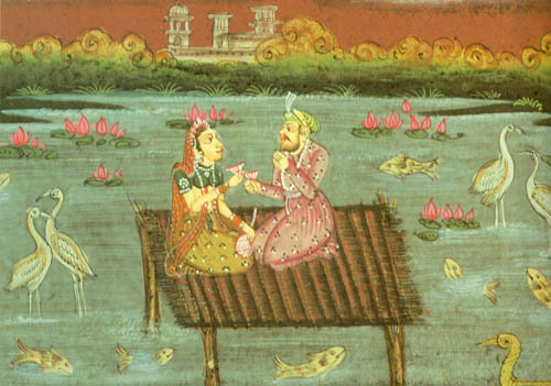 Painting of a picnic in india