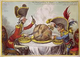 Gillray, The plumb pudding in danger