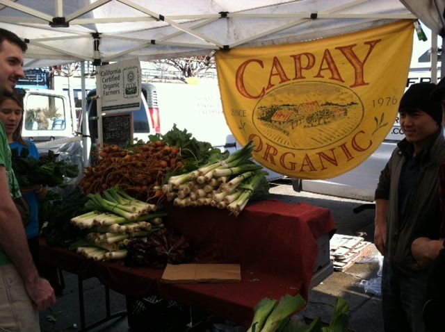 Leeks and Radishes at Capay Organic